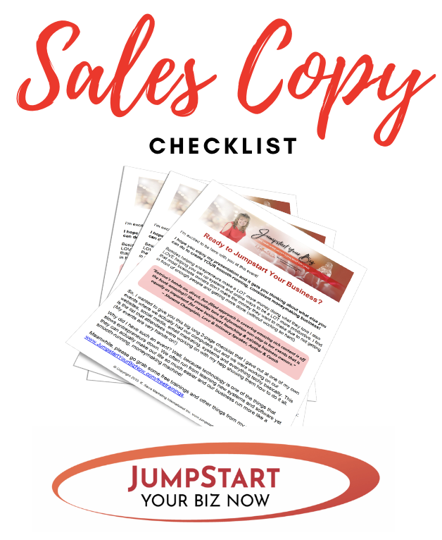 sales copy checklist